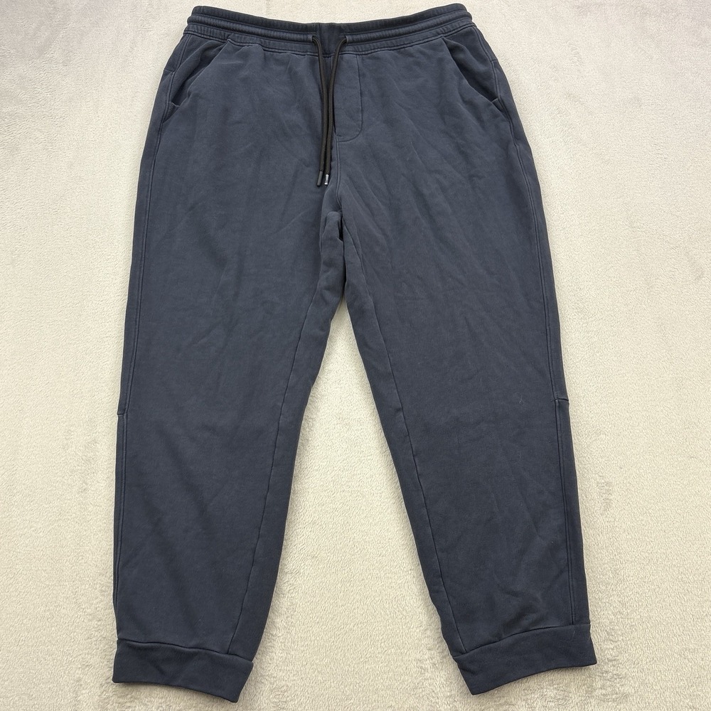 Public Rec Pants Mens 36x28 Navy Weekender Sweatpants Joggers Cuffed Pima Cotton